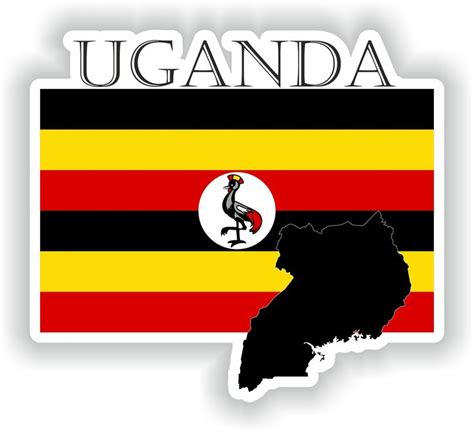 Uganda Sticker Flag Mf For Laptop Book Fridge Guitar Motorcycle Helmet