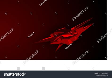 Red Alien Aircraft 3d Background Wallpaper Stock Vector (Royalty Free ...