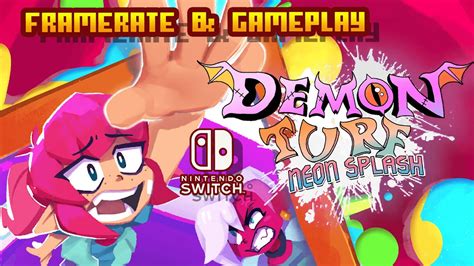 Demon Turf Neon Splash Nintendo Switch Framerate And Gameplay Youtube