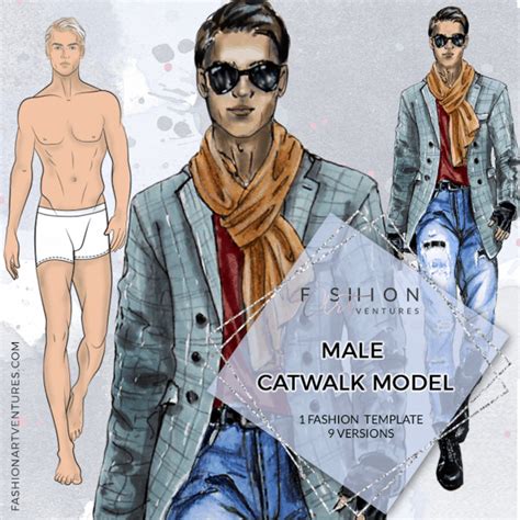 Fashion Male Croquis Poses Male Fashion Croquis 04 One Of The Custom Croquis We Made To Draw