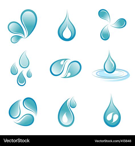 Water Symbol Royalty Free Vector Image Vectorstock