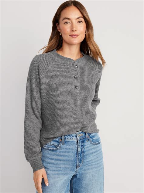 Plush Waffle Knit Henley Top Old Navy