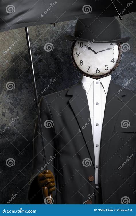 Clock man 3d illustration stock illustration. Illustration of time - 35431266