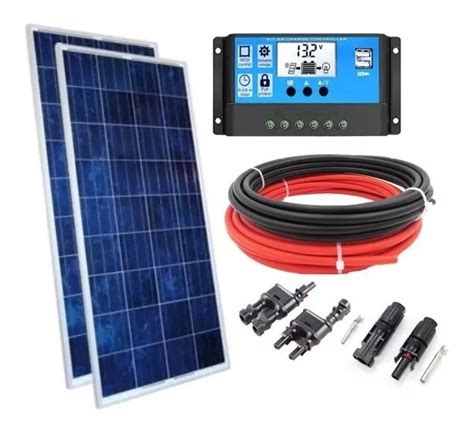 Painel Placa Celula Solar W Controlador A Lcd E Usb Mebuscar Brasil