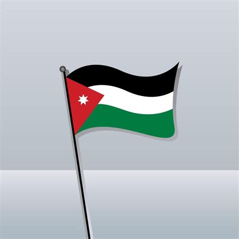 Premium Vector Illustration Of Jordan Flag Template