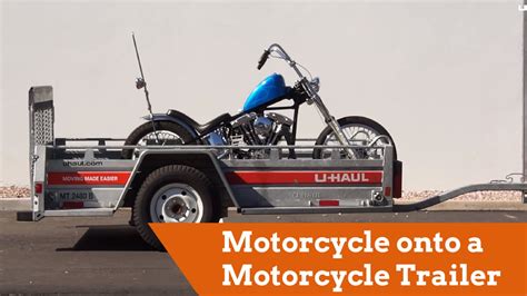 How To Load A Motorcycle Onto A Motorcycle Trailer Youtube