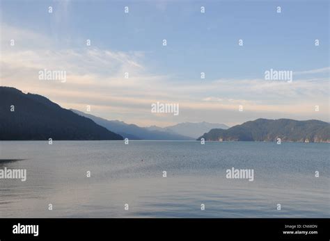 Famous Harrison Hot Springs Lake View Stock Photo Alamy