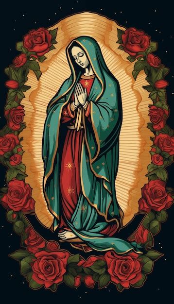 Premium Photo | Smartphone wallpaper of Our Lady of Guadalupe fiesta de ...