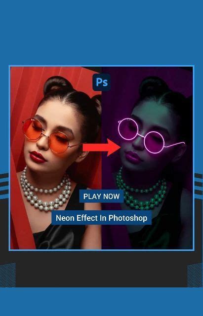 The Neon Effect In Photoshop Has Been Added To Make It Look Like She Is