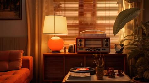 Premium AI Image | A photo of a vintage record player cozy living room ...