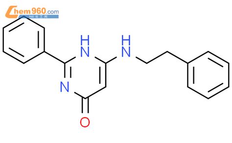 144486 32 8 4 1H Pyrimidinone 2 phenyl 6 2 phenylethyl amino 化学式