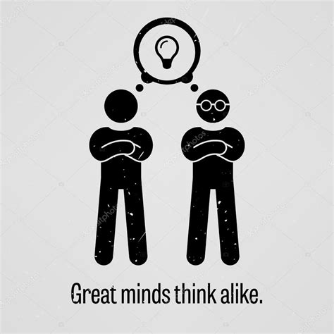 Great Minds Think Alike — Stock Vector © leremy #64526081