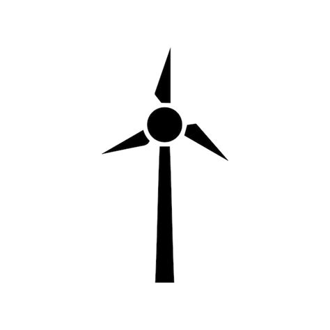 Premium Vector | Wind turbine silhouette vector icon