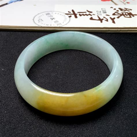 翡翠细糯种黄翡贵妃手镯57mm 翡翠王朝