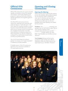 Official FFA Opening And Closing Ceremonies Official Ffa Opening And