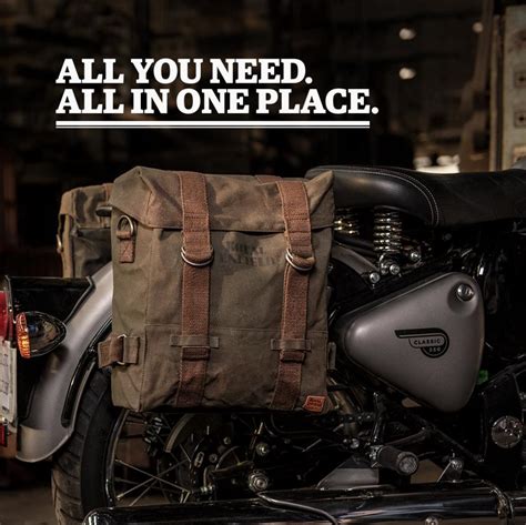 Royal Enfield Olive Military Pannier Kit Experience Motorcycles