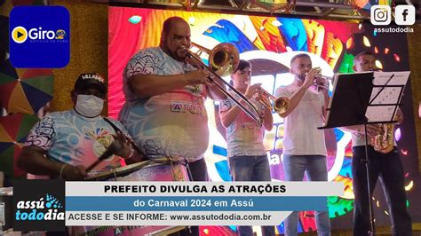 Divulgada lista de atrações do Carnaval 2024 em Assú YouTube