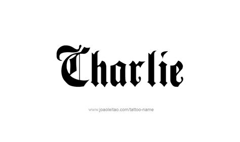 Charlie Name Tattoo Designs