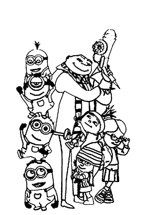 Collection Of Despicable Me Coloring Pages Free Printable