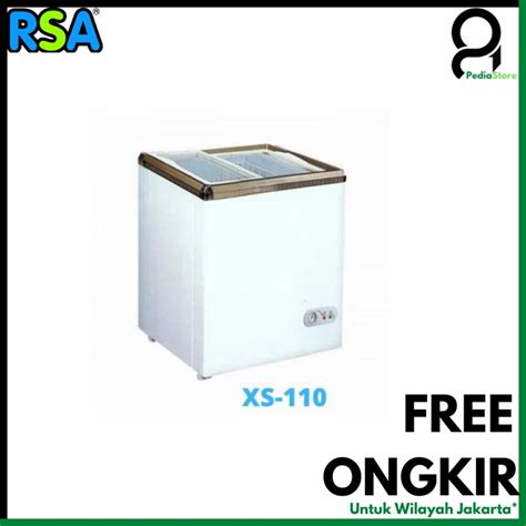 Jual RSA Chest Freezer XS 110 Sliding Flat Glass Freezer XS110 100