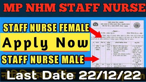 Mp Nhm Staff Nurse Vacancy 2022 Mp Staff Nurse Vacancy 2022 Mp Nhm Vacancy 2022 Youtube