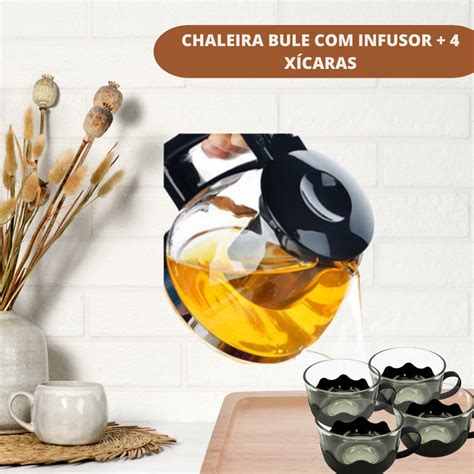 Chaleira Bule Infusor L E X Caras Em Vidro Shopee Brasil