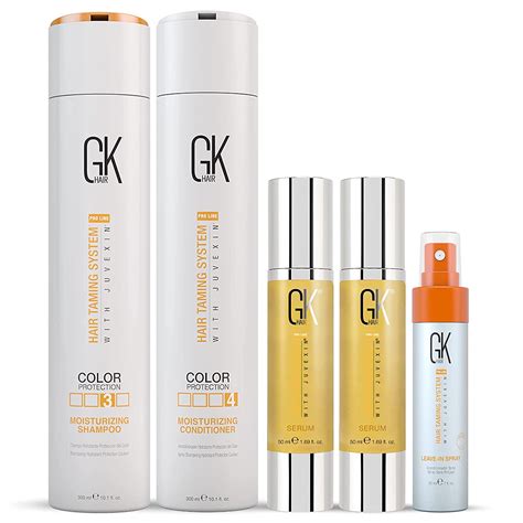 Global Keratin Gk Hair Moisturizing Shampoo And Conditioner 300ml Set Leave In