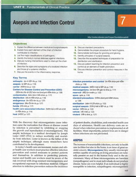 Chapter 7 Asepsis And Infection Control NURS50 Studocu