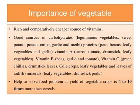 Importance Of Vegetables And Spices Ppt