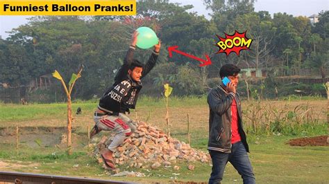 Funniest Balloon Pranks On Street Man Best Balloon Blast Pranks On