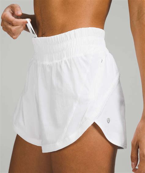 Lululemon Track That High Rise Lined Short 3 White Lulu Fanatics