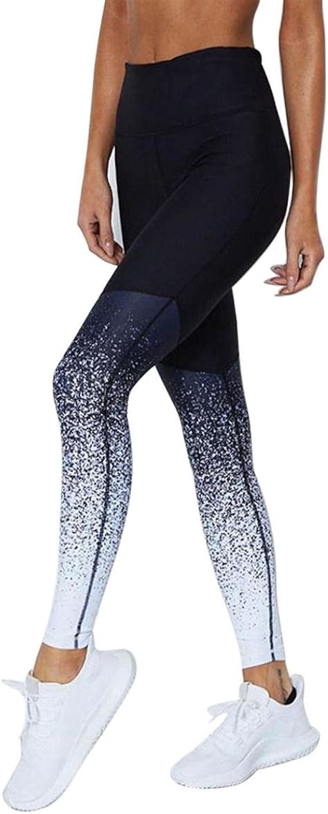 Eaylis Damen Hohe Taille Sport Leggings Damen Sport Leggings Gradient