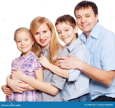 Happy Family On White Royalty Free Stock Image - Image: 23864766