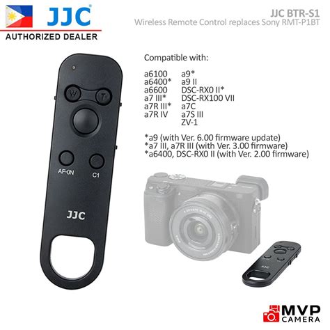 Jjc Btr S Wireless Remote For Sony Rmt P Bt A A A Iii A R Iii