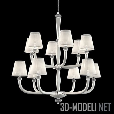 3D модель – Двухъярусная люстра на двенадцать ламп