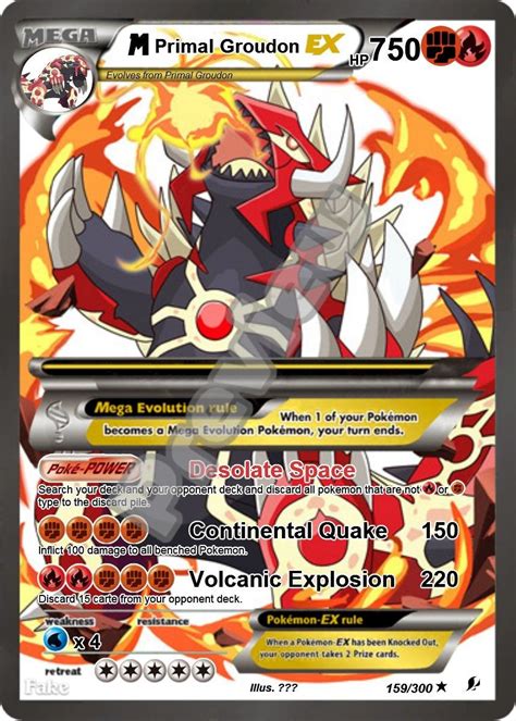 Groudon Mega Evolution Card