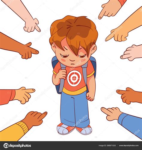 Bullying Personajes De Dibujos Animados Coloridos Vector De Stock Por