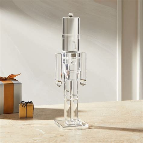 Clear Acrylic Large Nutcracker Reviews Cb2 Modern Christmas Decor Modern Holiday Decor