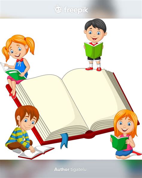 Grupo de niños leyendo libros Vector Pre Premium Vector Freepik