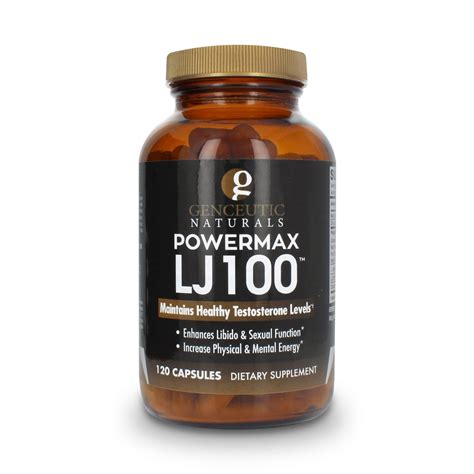 Genceutic Naturals â€ Powermax Lj100 120 Capsules Lj100 Tongkat Ali