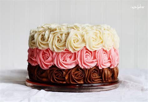 I Am Baker Neapolitan Rose Cake And Tutorial Welcome By Waiting On Martha