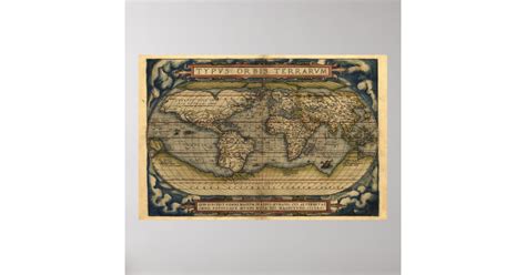 Vintage World Atlas Map Print | Zazzle