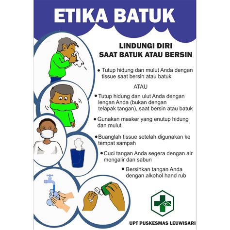 26 Gambar Poster Etika Batuk Koleksi Terpopuler