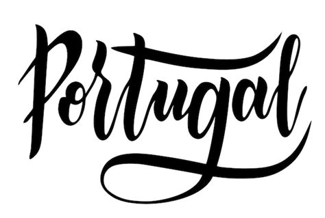 Premium Vector Portugal Country Typography Lettering Design Hand