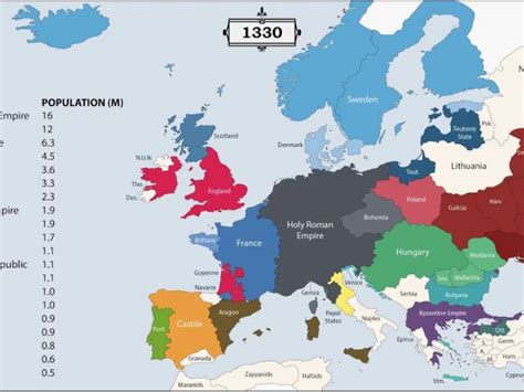 11th Century Map Of Europe the History Of Europe Every Year | secretmuseum