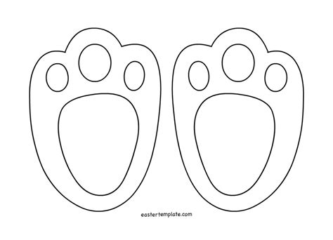 Free Printable Bunny Feet Template