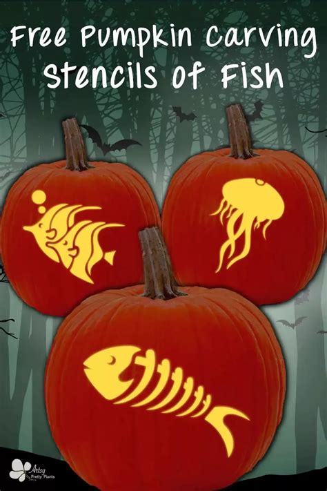 Free Fish Pumpkin Carving Patterns Stencils Artsy Pretty Plants