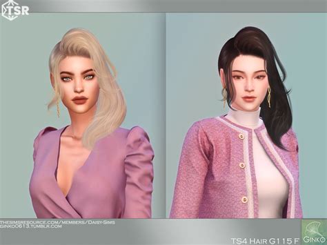 The Sims Resource Side Swept Hairstyle G