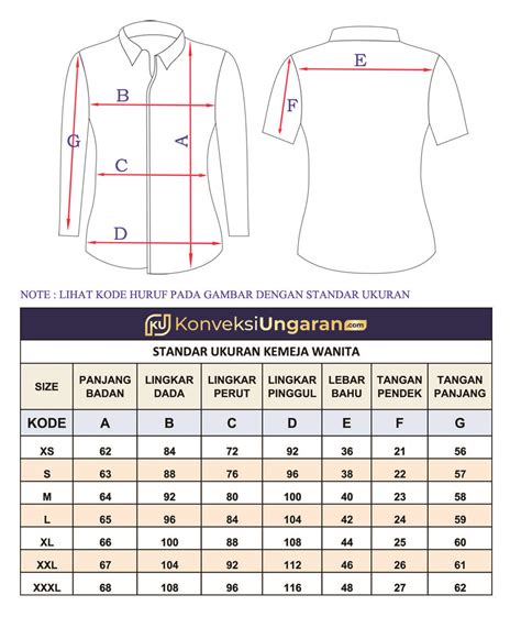 Standar Ukuran Kemeja Dan Celana Seragam Kerja Konveksi Seragam Kerja