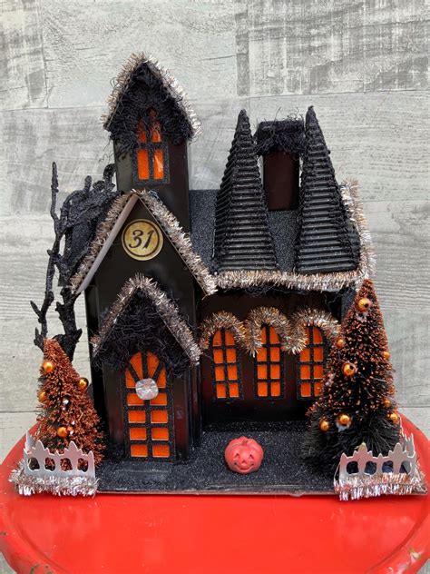 Haunted House Light Up Lighted Haunted House Halloween Halloween